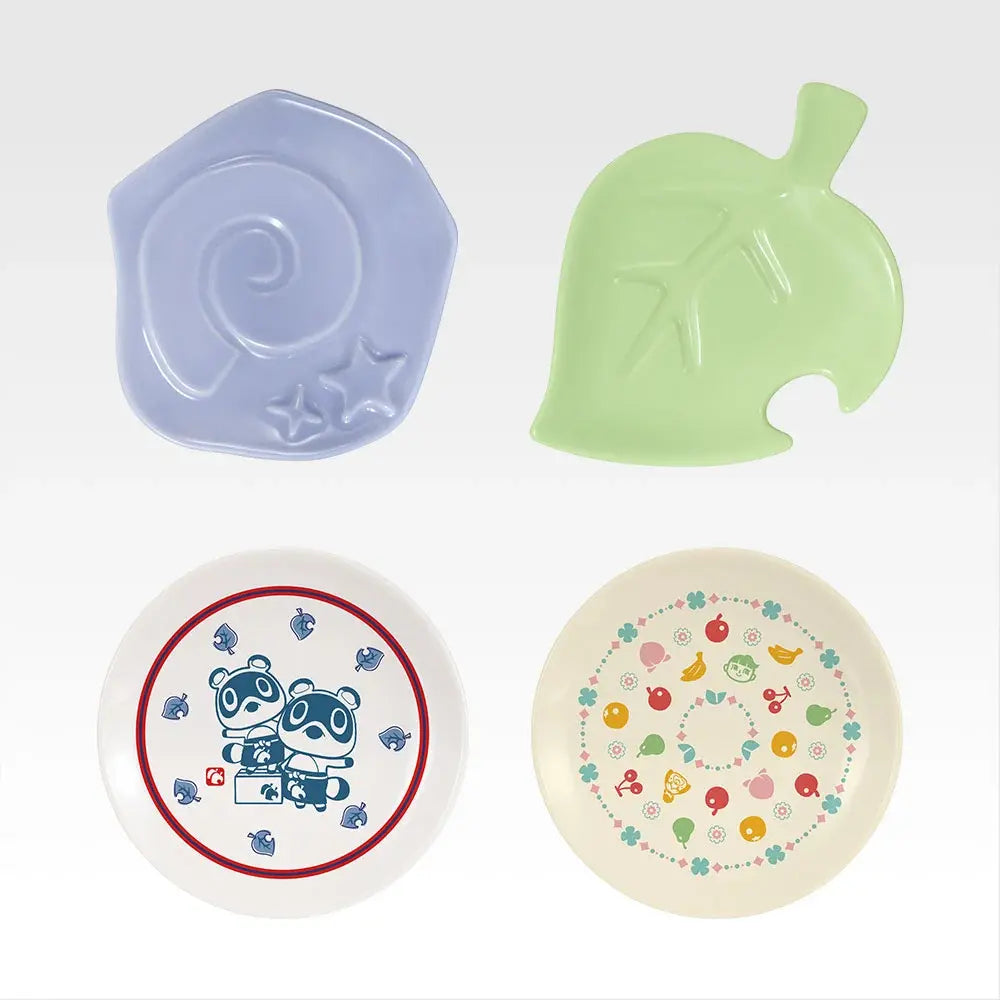 Ichiban Kuji Animal Crossing: Welcome Back! Happy Memories - E Prize Small Plates Complete Set of 4 Types