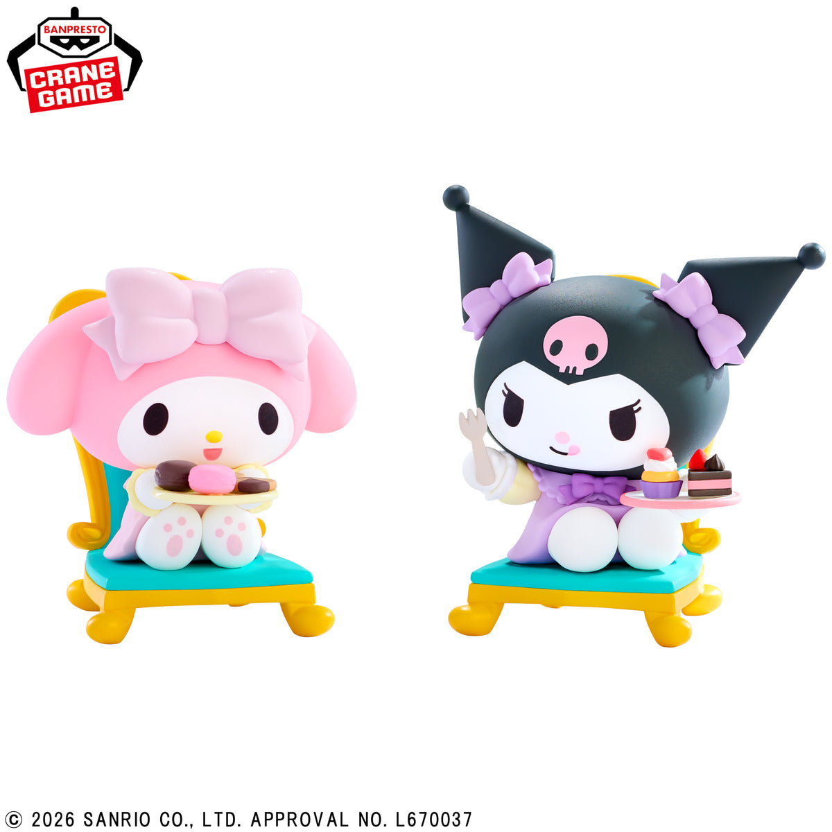 Sanrio Characters Nakayoshi Memories - My Melody & Kuromi Tea Party - official product image 2