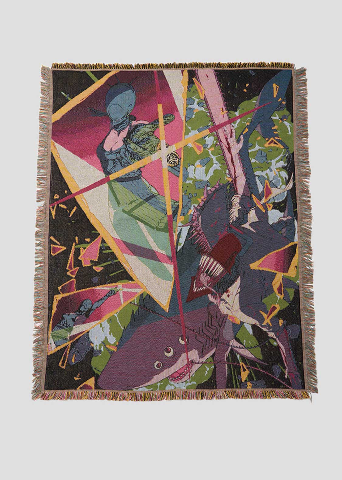 Chainsaw Man Reze Arc Chainsaw Man vs Bomb - Jacquard throw blanket - official product view 9