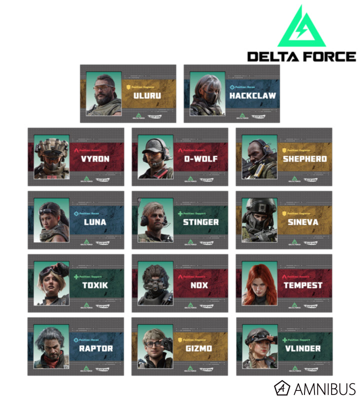 Delta Force Trading Business Cards Complete Set Of 14 Types official view 1