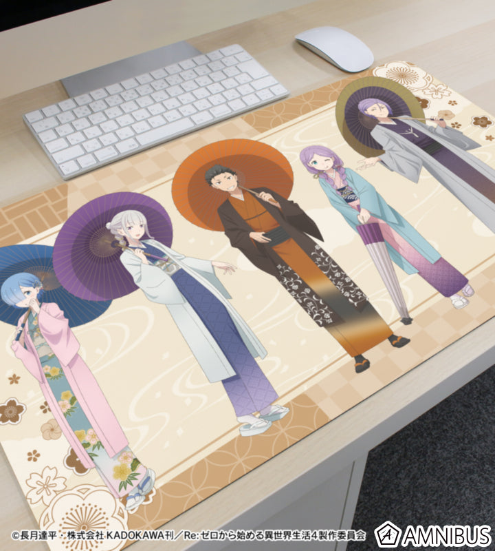 Re:Zero Japanese Umbrella Wasou Desk Mat official product view 2