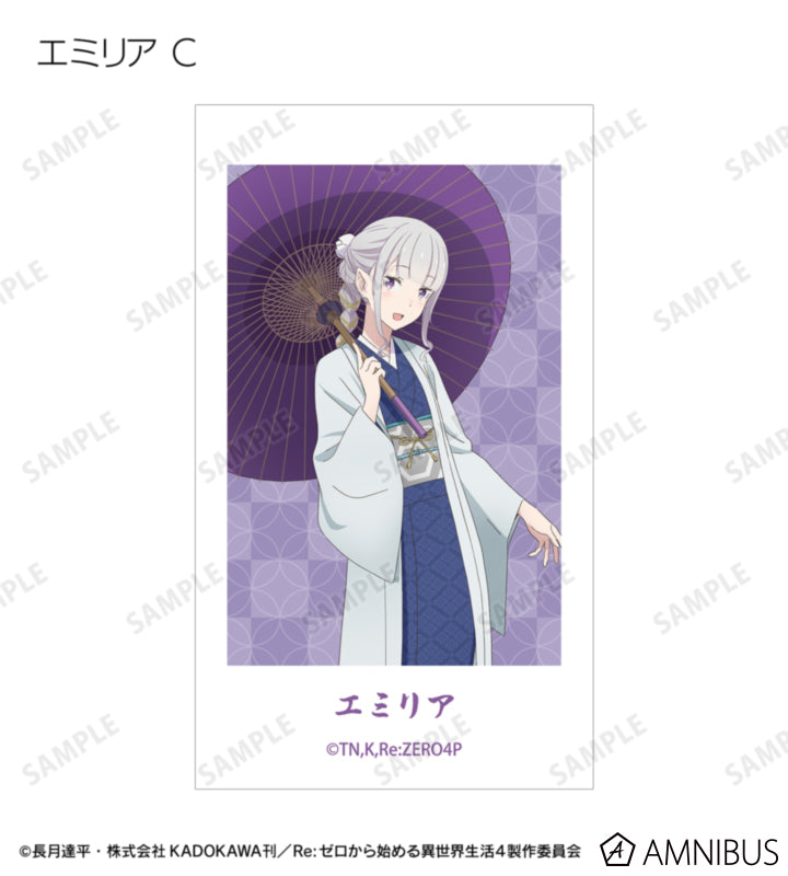Re:Zero Japanese Umbrella Wasou Postcards / Clear Cards official product view 12
