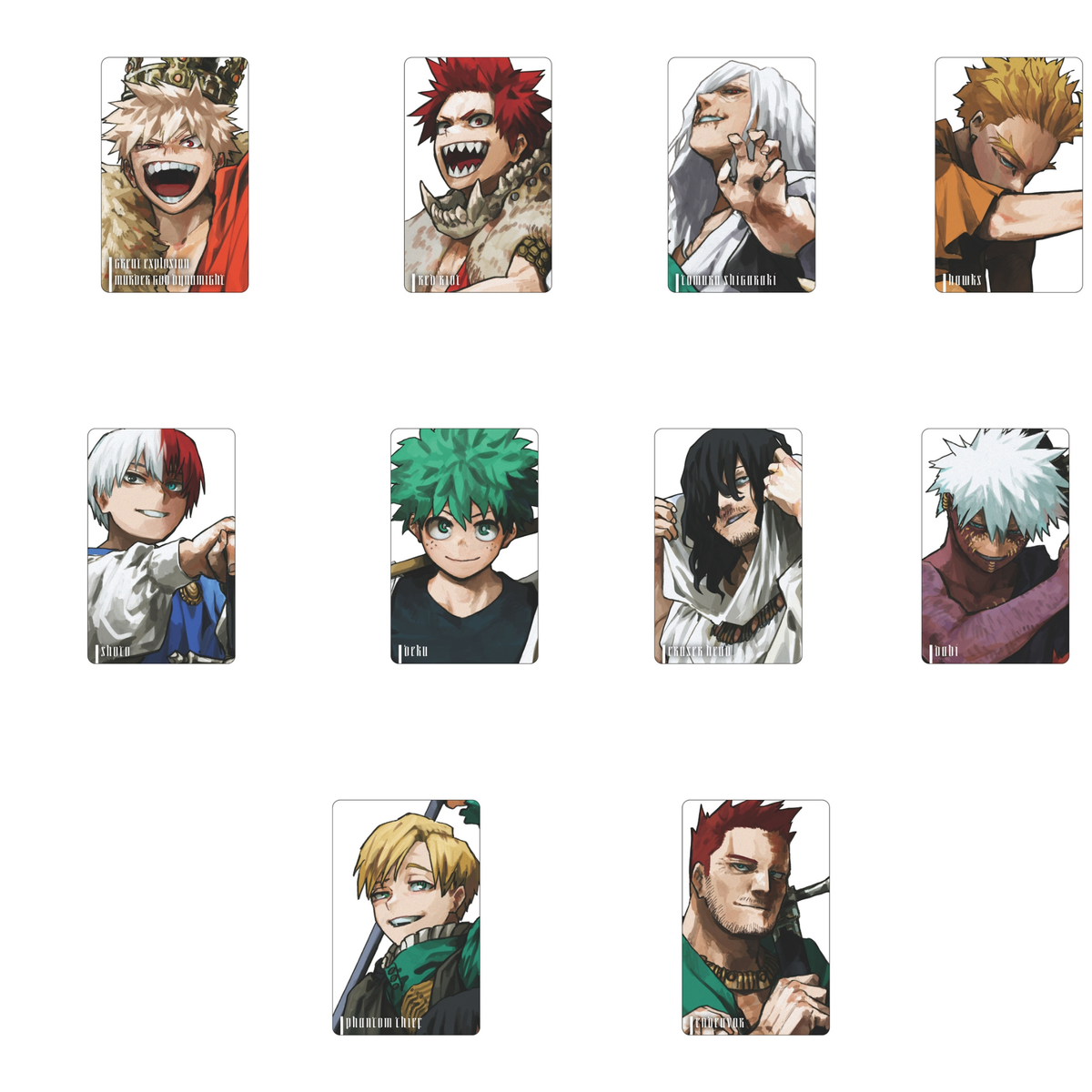 My Hero Academia Jump Giga 2025 Autumn - New Top Ten World Best Hero Character Cards (2 sets / 10 types in total) [Pre-Order Jun 2026]