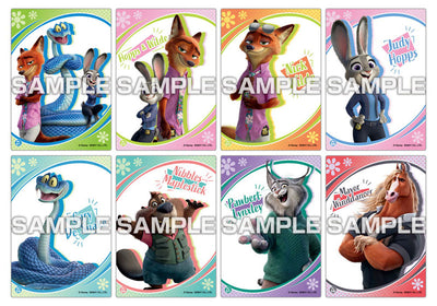 Zootopia 2 Clear Card Collection Gum - character card design close-ups