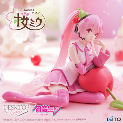 Hatsune Miku Desktop Cute Figure - Cherry Cushion Ver.