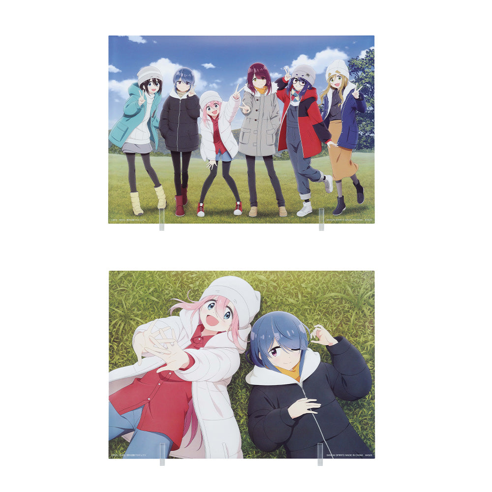 Ichiban Kuji Laid Back Camp - Season 3 - C Prize - Acrylic Board Complete Set 2 Types