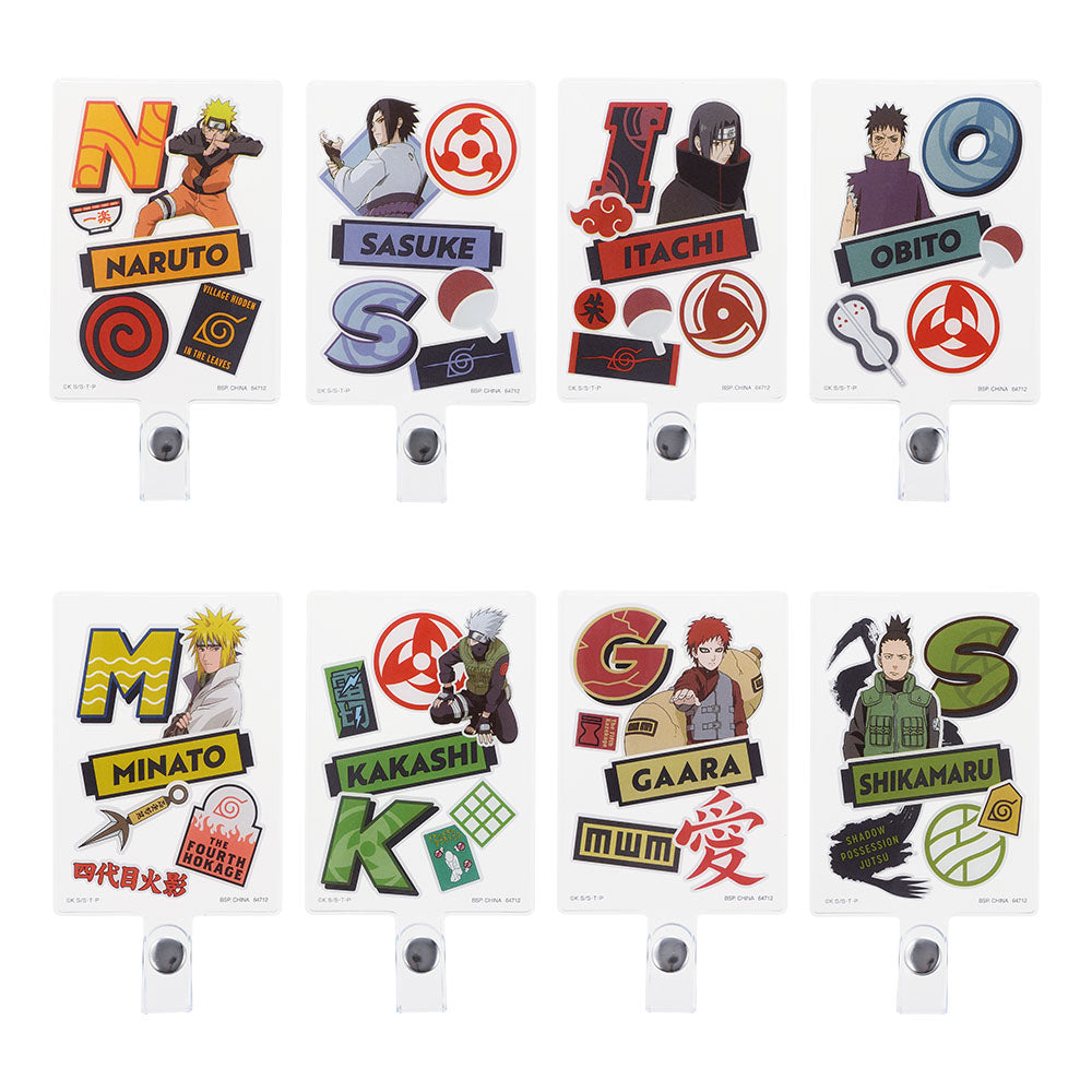 Ichiban Kuji Naruto Shippuden - Red Eyes That Reflect The Soul - F Prize - Strap Holder Charm - Complete Set of 8 Types