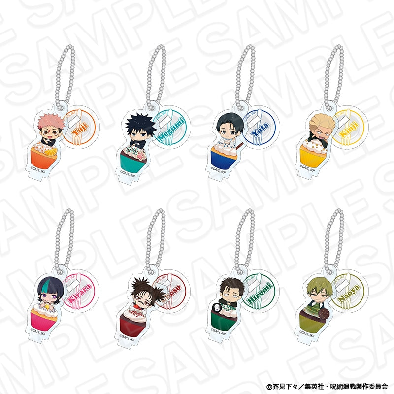 Jujutsu Kaisen CAFE STAND Event- Acrylic Keychain With Stand Cupcake Ver. Complete Set of 8 Types  [Pre-Order Jun 2026]
