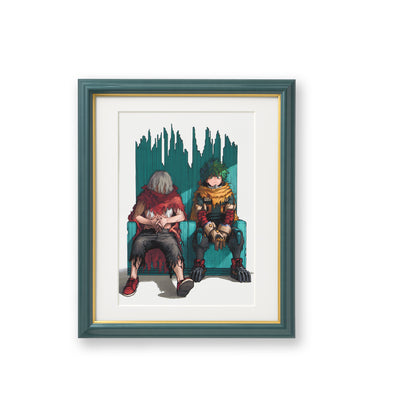 My Hero Academia Original Art Exhibition - Framed high-definition digital color key visual Izuku Midoriya and Tomura Shigaraki