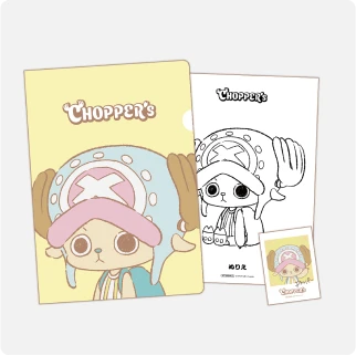 One Piece Day 25 - Chopper Clear File and Coloring Book and Character Card Complete Set