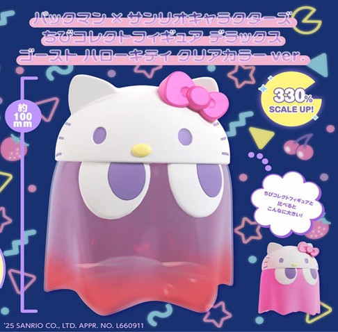 Pac-Man Pac-Man x Sanrio Characters Chibi Collect Figure - Ghost Hello Kitty Clear Color Ver. [Pre-Order Feb 2026]