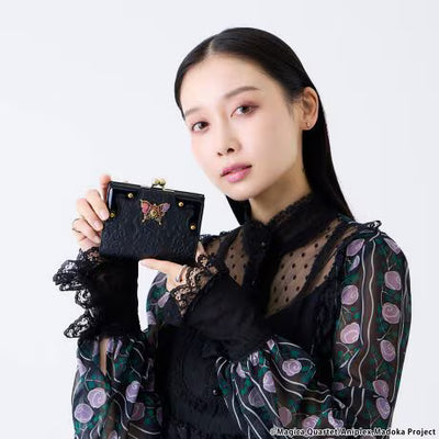 Puella Magi Madoka Magica x ANNA SUI - Papillon Clasp Bi-fold Wallet Madoka & Homura [Pre-Order Apr 2027]