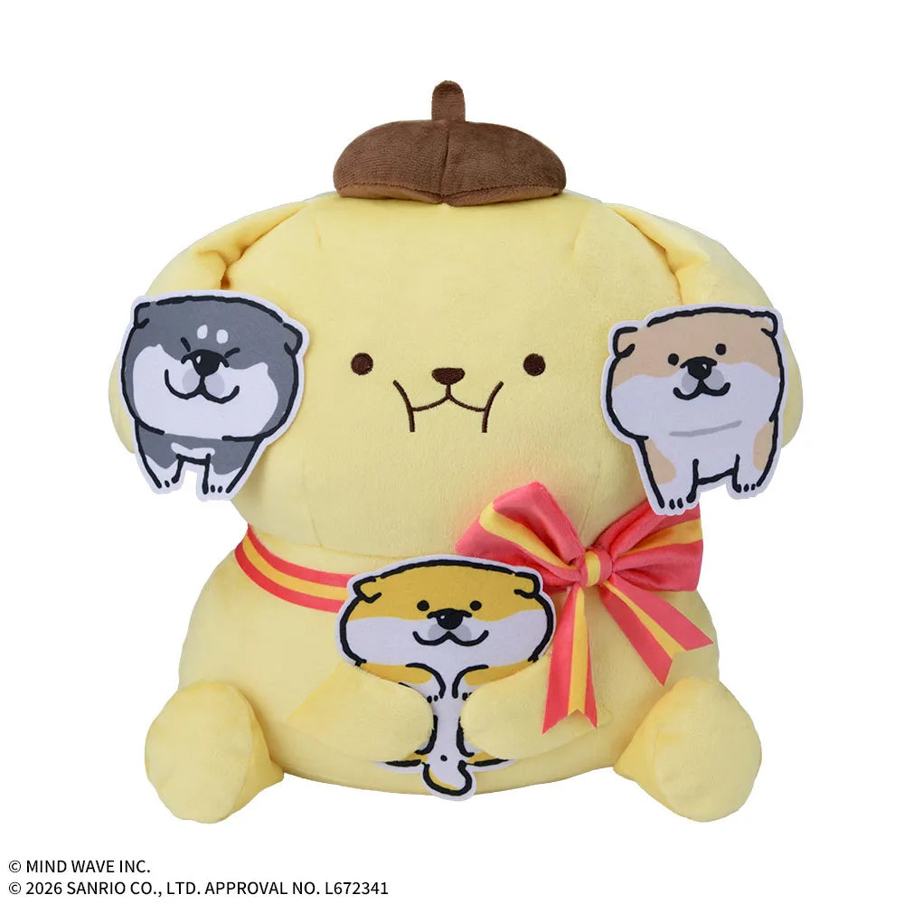 Sanrio Characters - Pompompurin x Shibaban Large Plush Toy