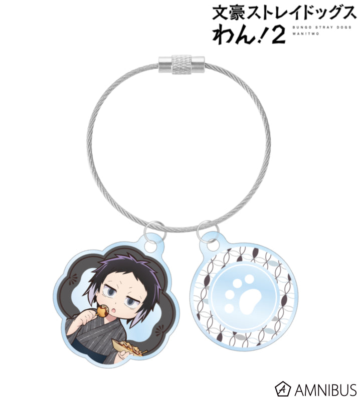 Yukata Food Walk Ver. Double Wire Acrylic Keychain - Ryunosuke Akutagawa - official image 1