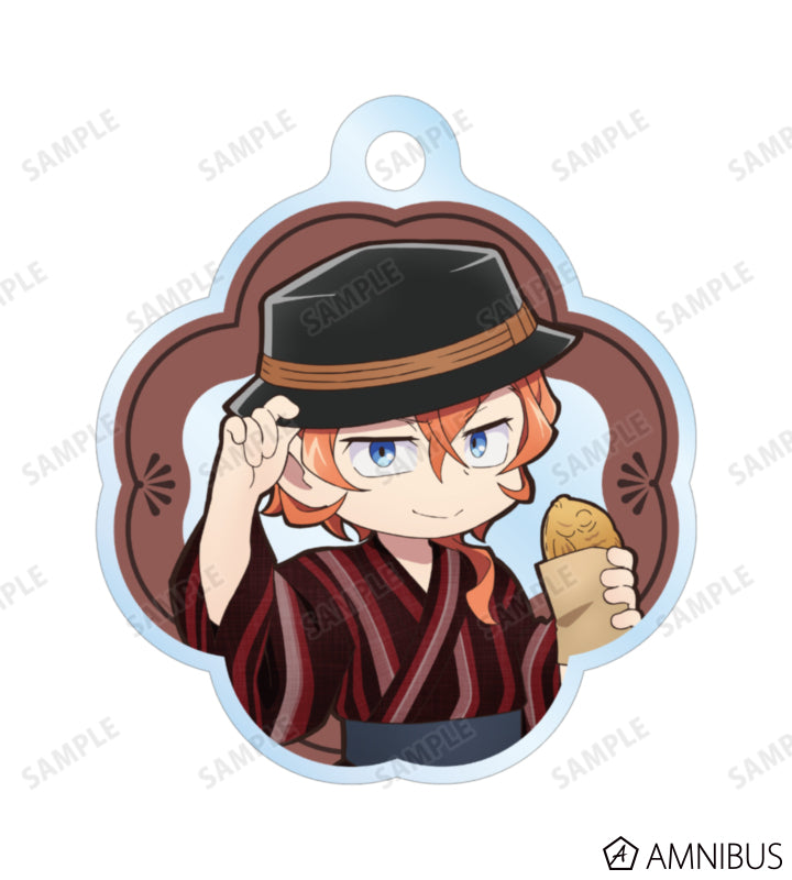 Yukata Food Walk Ver. Double Wire Acrylic Keychain - Chuya Nakahara - official image 2