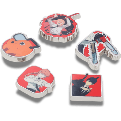 Chainsaw Man x Crocs Jibbitz five charm pack - angled view