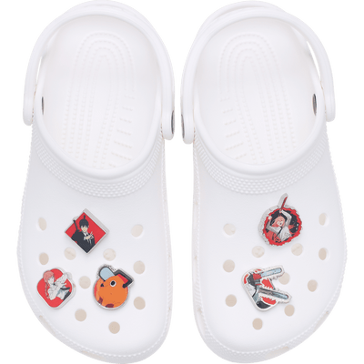 Chainsaw Man x Crocs Jibbitz five charm pack - on shoes view