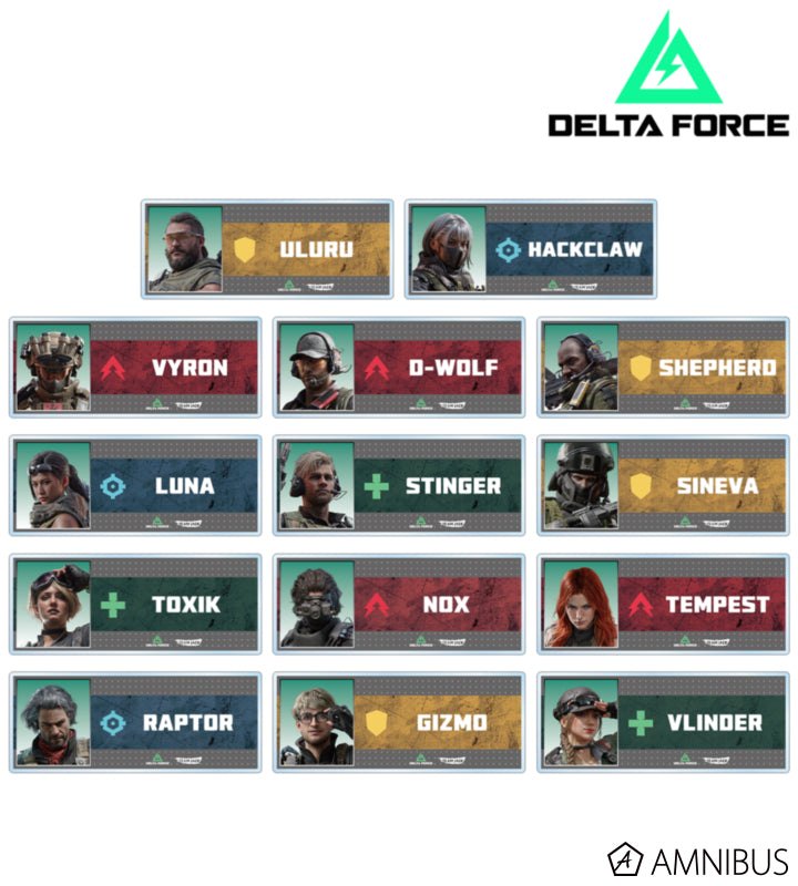Delta Force Trading Acrylic Nameplates Complete Set Of 14 Types official view 1