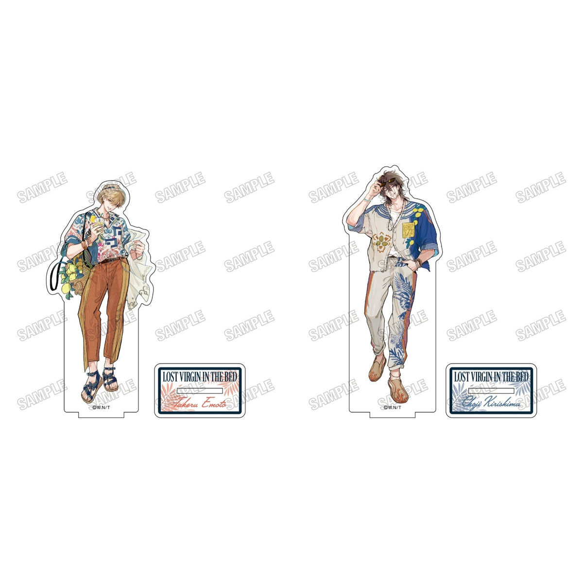 Lost Virgin in the bed - Complete set of Takeru Emoto and Choji Kirishima acrylic stands