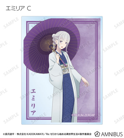Re:Zero Japanese Umbrella Wasou Illustrated Cards official product view 12