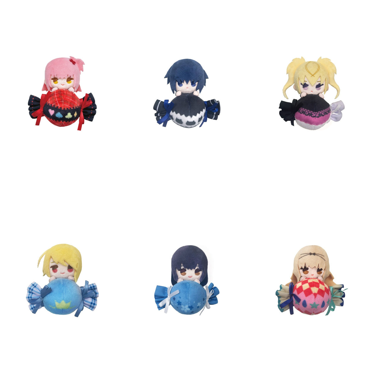 Shugo Chara Amenui plush Complete Set of 6 - Amu, Ikuto, Utau, Tadase, Nagihiko and Rima