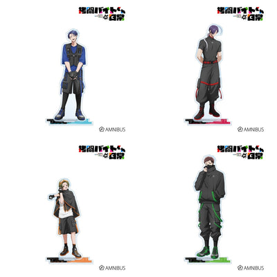The Daily Life of a Part-Time Torturer Newly Illustrated Tactical Fashion Ver. BIG Acrylic Stand Complete Set of 4 characters