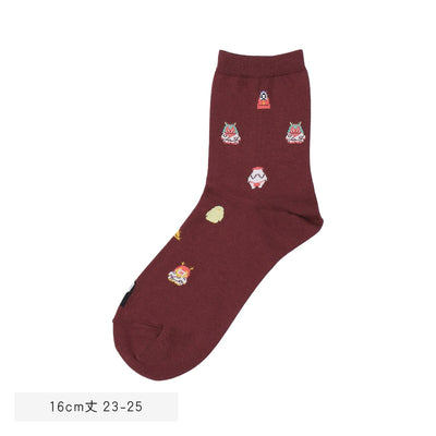 Spirited Away Socks - All-Over Pattern - Wine - official product view 3