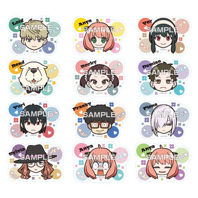 SPY x FAMILY Chara Cut Sticker Gum designs, group 4